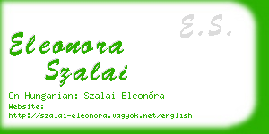 eleonora szalai business card
